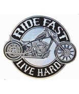 RIDE FAST LIVE HARD  CIRCLE HIGH QUALITY EMBROIDERED PATCH - $8.08 CAD
