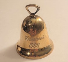 Vintage 1988 Gold Plated Reed and Barton Christmas Bell - $9.49