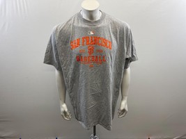 San Francisco Giants MLB Men&#39;s Majestic T Shirt Size XL Light Gray Crew ... - $7.92