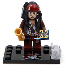 Captain Jack Sparrow Pirates of the Caribbean Minifigure Lego Compatible Bricks - £2.34 GBP