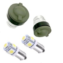 2 Verde Lente Cover+2 Guarnizioni+ 2 LED Bianco Lampadine Per Humvee Cru... - $31.45