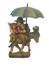 Anri Ferrandiz Italy Hand Carved Figurine wood Vtg Signed RARE Umbrella Donkey - £118.66 GBP
