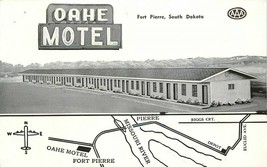 Fort Pierre South Dakota Oahe Motel roadside Kropp Postcard 21-7278 - $5.27
