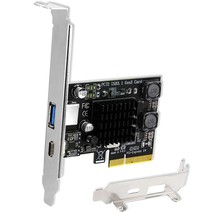 1X Usb-A &amp; 1X Usb-C 10Gbps Ports Pcie Usb 3.1 Gen2 Expansion Card For Wi... - £38.24 GBP