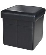 Faux Leather Storage Ottoman Bench Footrest Stool Ottoman Bench 15"X15"X15" - €25,75 EUR
