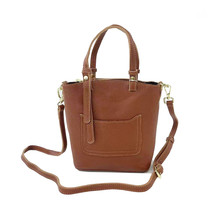 Women&#39;s Fashionable Bag Vegetable Basket Genuine Leather Cowhide Bag Shoulder Cr - £48.19 GBP