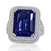 GIA 11.31 TCW Tanzanite Diamond Ring 14k White Gold - $7,523.01