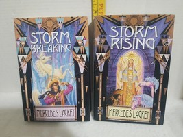 Mage Storms Trilogy Books 2 &amp; 3 Mercedes Lackey_HCDJ _/ Rising /Breaking - £11.18 GBP