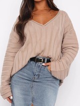 V-Neck Dropped Shoulder Sweater - £29.55 GBP