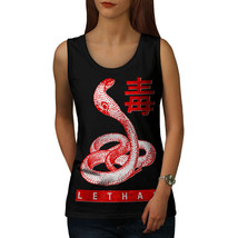 Wellcoda Deadly Cobra Bite Womens Tank Top, Lethal Athletic Sports Shirt - £14.96 GBP+