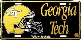 Georgia Tech Yellow Jackets Metal License Plate Auto Tag - £3.09 GBP