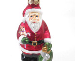 Midwest Cbk Red Santa with Bag of Toys Glass Christmas Ornament - £9.38 GBP