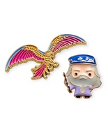 Harry Potter Enamel Pins: Dumbledore and Fawkes Phoenix - $54.57 CAD