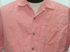 Mens M Tommy Bahama Short Sleeve Hawaiian Shirt 100% Silk TROPICAL Jacqu... - $14.39