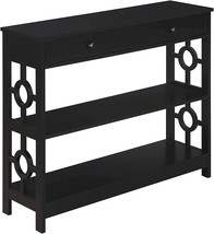 Convenience Concepts Ring 1 Drawer Console Table, Black - £105.50 GBP