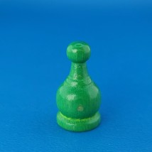 Parcheesi Green Pawn Token Replacement Game Piece Wood Deluxe Edition No. 2 1982 - £1.88 GBP