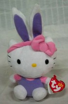 Ty Beanie Babies Hello Kitty As Easter Bunny 7&quot; Plush Stuffed Animal Toy New - £12.07 GBP
