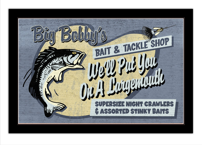 Largemouth Fishing Personalized Print / Poster / Sign - $19.95