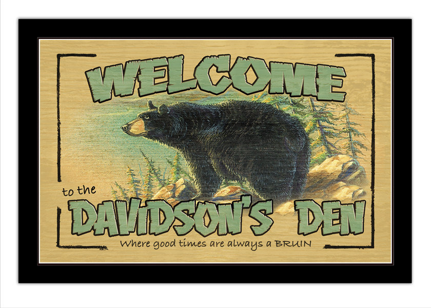 Bears Den Personalized Print / Poster / Sign - $19.95
