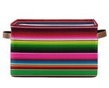 Storage Basket Mexican Serape Blanket Stripes Colorful Storage Bin With ... - £29.50 GBP