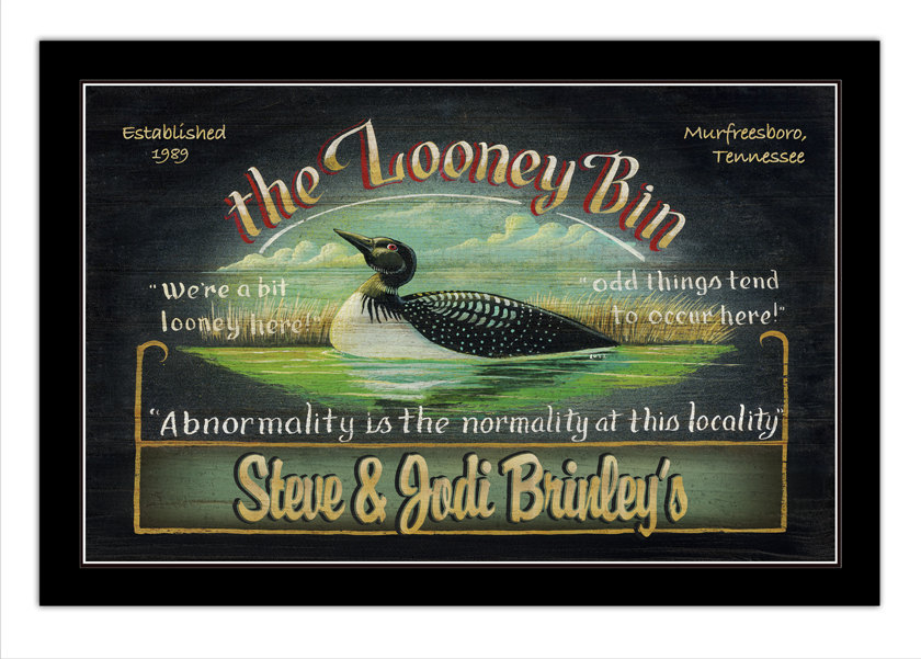 Looney Bin Personalized Print / Poster / Sign - $19.95
