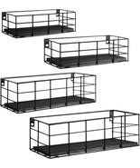 Fixwal 4 Set Floating Shelves Wall Shelves for Storage Hanging Shelves W... - £31.66 GBP