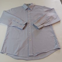 Stafford Executive Wrinkle Free Mens Blue Cotton Blend Button Up Shirt S... - $13.16