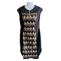 ✨Connected Apparel Sequin Dress Size 14 Black Gold Party NYE Glam - $27.54