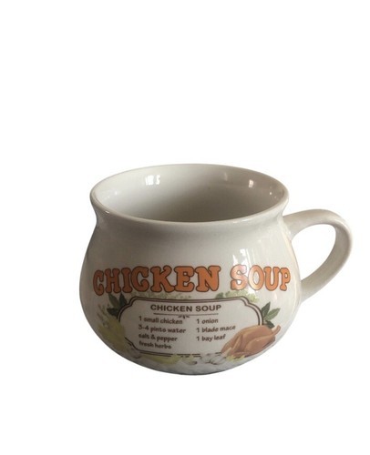 Chicken Soup Recipe Ceramic Mug/Bowl/Cup by Dat&#39;l Do It Inc  No Chips - £11.14 GBP