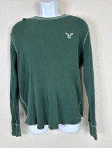 American Eagle Vintage Fit Green Thermal T Shirt Long Sleeve Mens Medium - $13.39