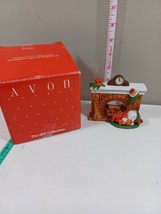 Vintage Avon Fireplace Friends Candle Holder with Bayberry Tealight Candle IOB - $19.80