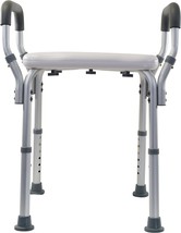Essential Medical Supply Height Adjustable Shower and Bath Bench with Padded Arm - £67.92 GBP