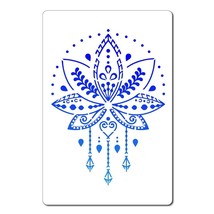 LotusFlow Mandala Yoga Stencil - Reusable Plastic Template for Painting ... - $405.79 MXN