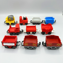 Fisher Price GeoTrax Lot of 10 Train Cars Accessories Geo Trax - $12.00