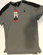 Spyder Gray and Black Short Sleeve T-Shirt Men’s Medium New with Tags - $20.43