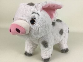 Disney Store Moana Pua Pig Plush 9&quot; Stuffed Animal Toy White Gray Spots Piglet  - £13.02 GBP