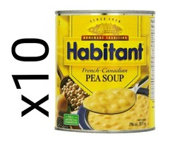 10 x HABITANT Best French Canadian Pea Soup 796 ml. 28 oz.each 10 CANS - $64.83