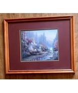 Thomas Kinkade &quot;The Forest Chapel&quot; Print Frosted Glass w/ COA Beautiful! - €51,33 EUR
