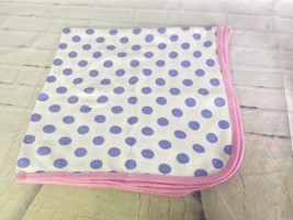 Gerber Baby Girl White Purple Polka Dot Pink Trim Blanket Lovey Waffle W... - £51.43 GBP