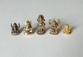 5 x LORD GANESHA THAI Hindu Amulet Mini Statues Success Power Magic Wealth Talis - £13.58 GBP