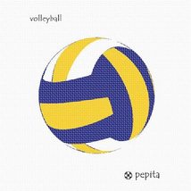 Pepita Needlepoint kit: Volleyball, 7&quot; x 7&quot; - $50.00+