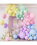 Pastel Rainbow Balloon Arch Kit – 137pcs Macaron Garland for Easter &amp; Party - $38.99