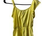 Epic Threads Girls Yellow Asymmetrical Ruffle Sleevess Summer Top  Size L - $3.43