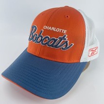 Charlotte Bobcats Reebok Script Spell Out Orange Blue Strapback Cap Hat Hornets - $88.15