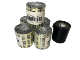 LOT of 6 ZEBRA Z-4100 04100BK08045 RESIN RIBBON 80MM X 450M for Barcode ... - $89.05