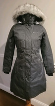 Columbia Apres Arson II Long Down Hooded Jacket, Charcoal $300, Sz Small - $123.74
