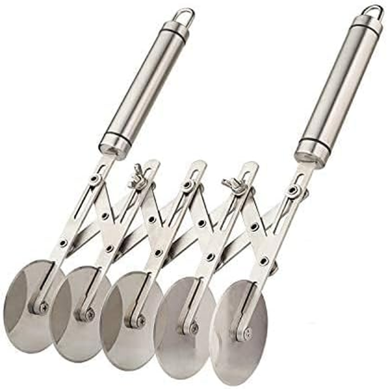 Stainless Steel 5-Wheel Pastry Cutter with Handle for Pizza and Dough Ro... - $43.32