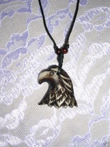 New Solid Brown Resin Eagle Head Pendant 34&quot; Necklace - £5.57 GBP