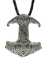 Collana con ciondolo a forma di martello di Thors Viking Triquetra Triskele... - £13.16 GBP