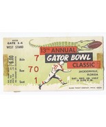 1957 Gator bowl game ticket stub Tennessee Texas A&amp;M - £374.52 GBP